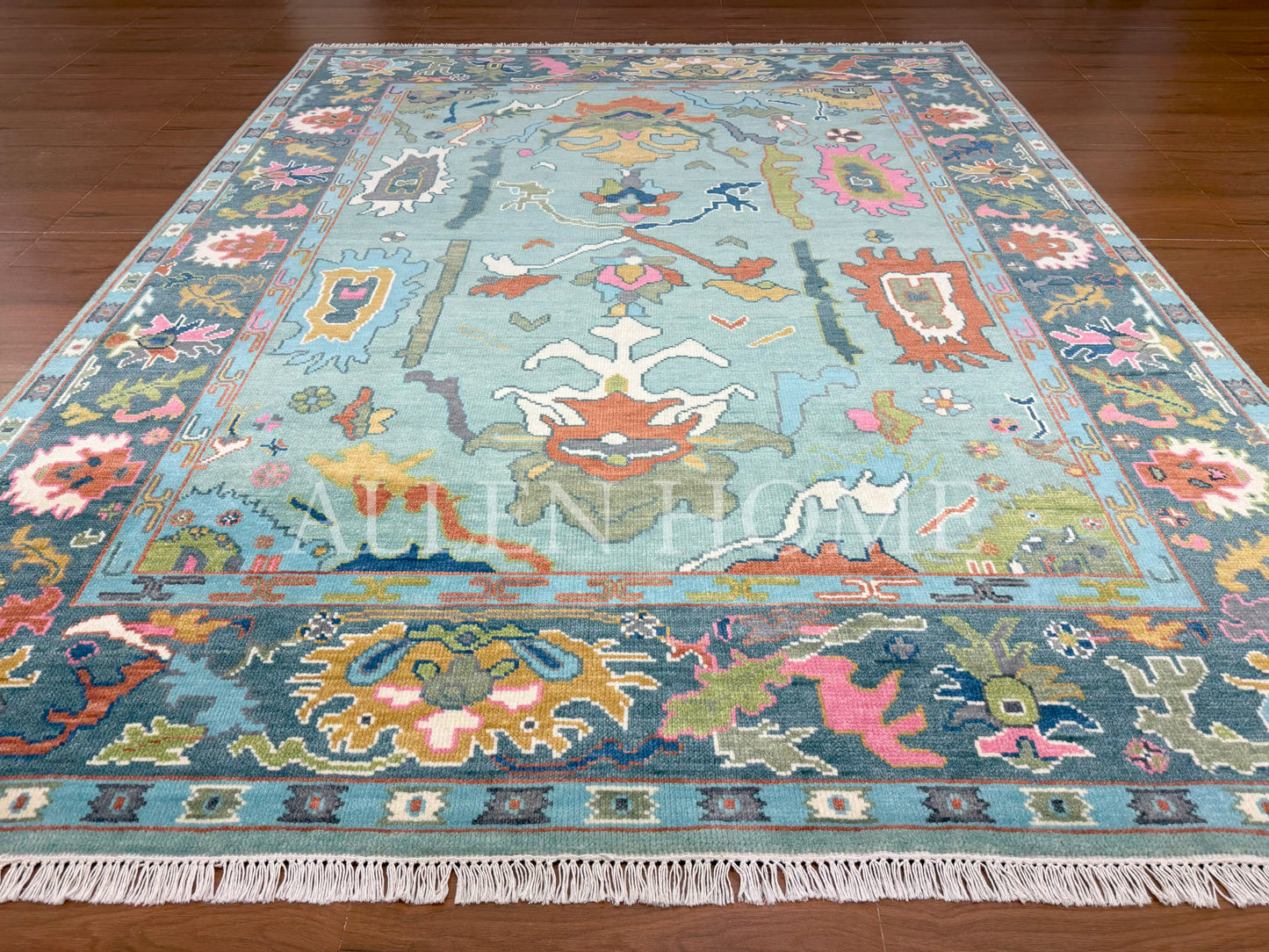 Emerald Garden Oushak – Hand Knotted Wool Area Rug 8x10