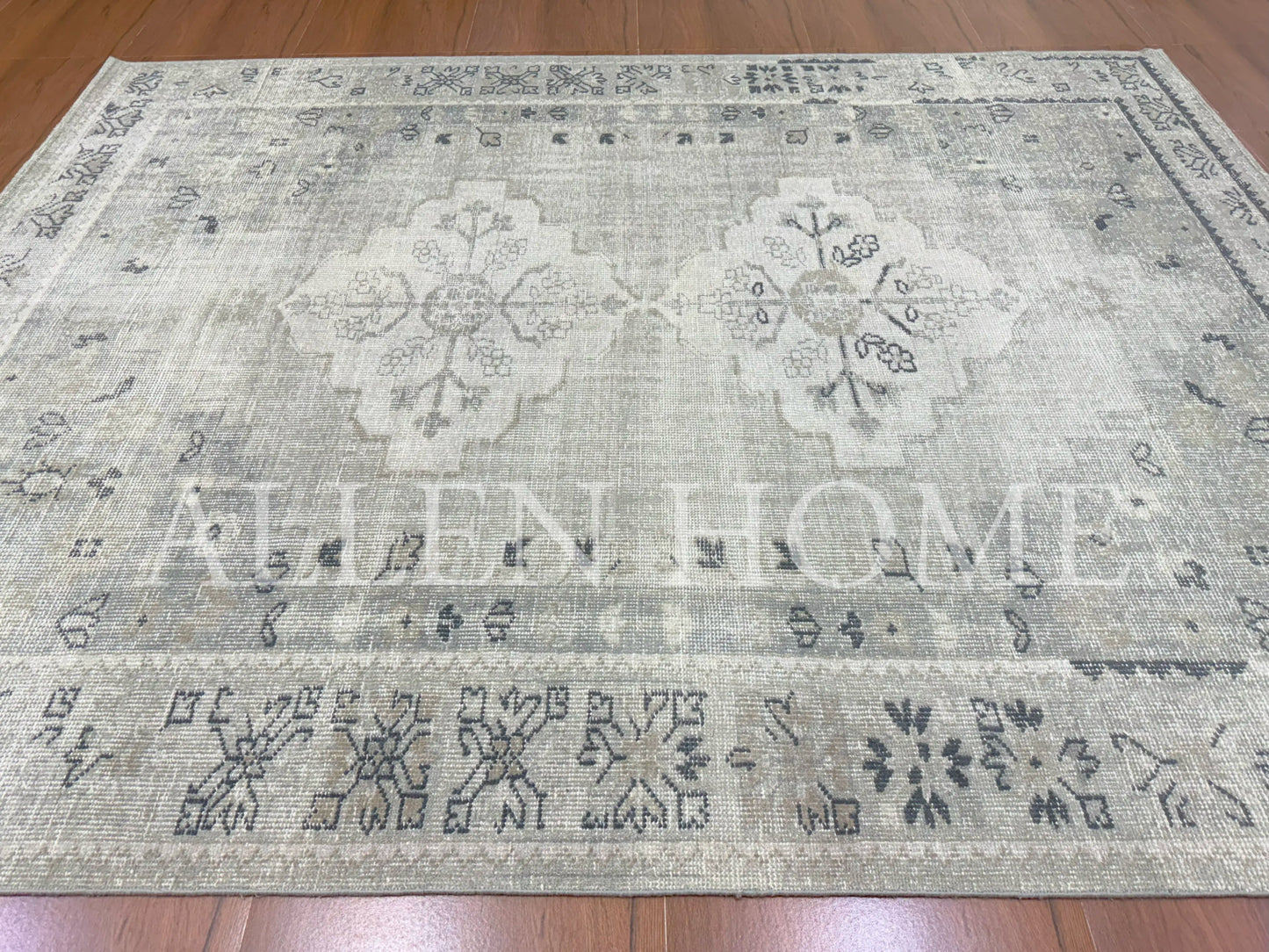 Aurelia Gray Oushak – Hand Knotted Wool Area Rug
