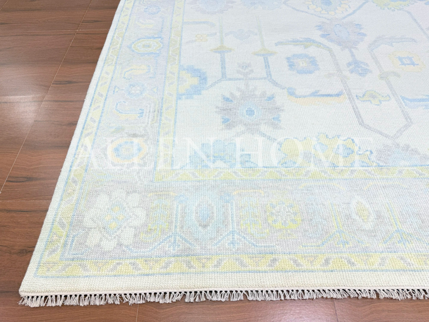 Pastel Bloom Oushak – Hand Knotted Wool Area Rug 9x12