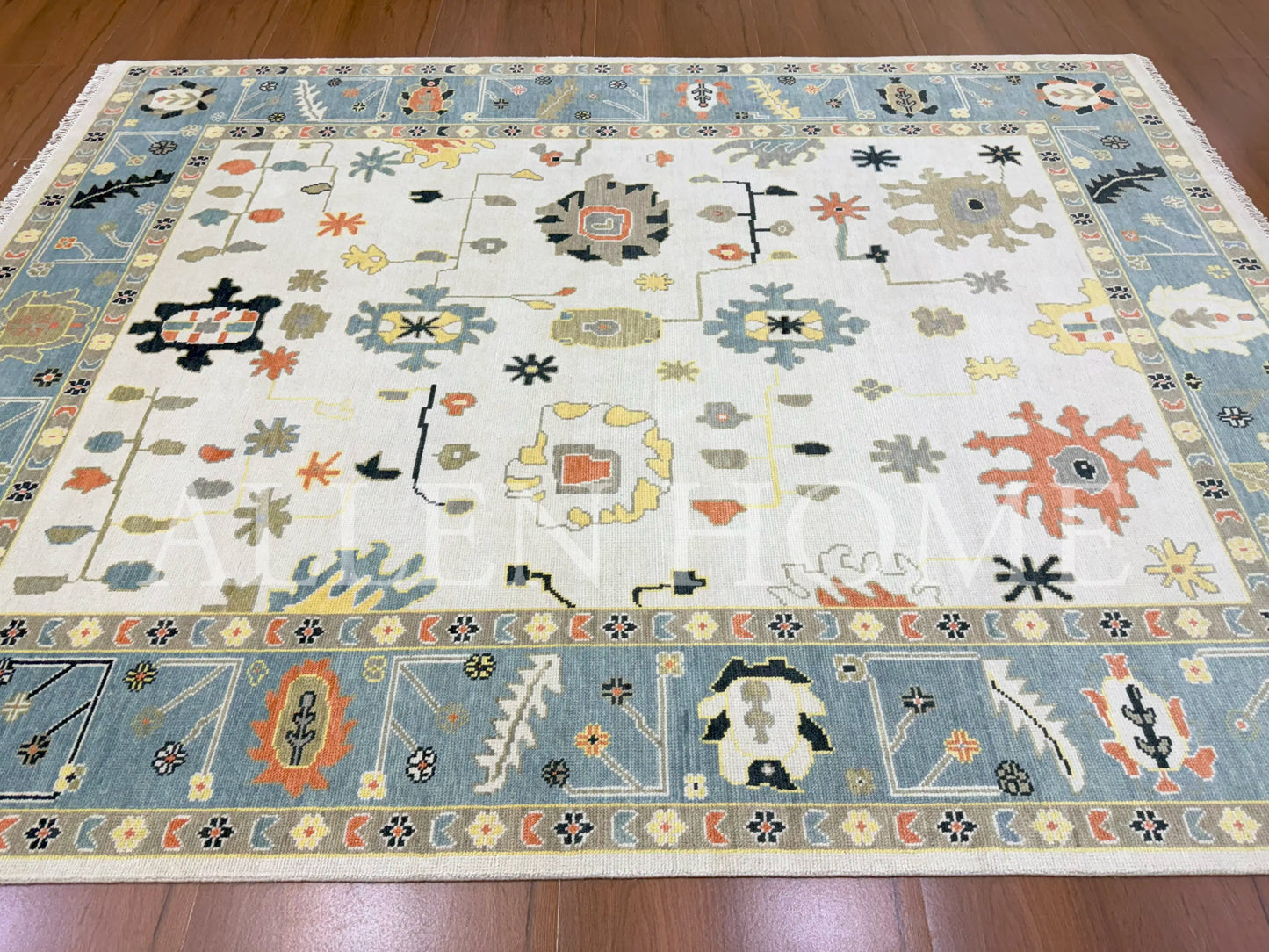 Playful Breeze Oushak – Hand Knotted Wool Area Rug 9x12