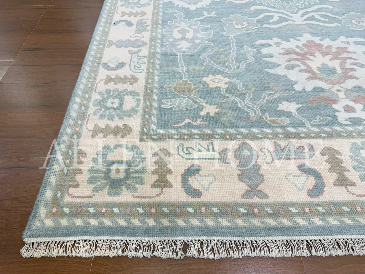 Seaside Bloom Oushak – Hand Knotted Wool Area Rug 8x10