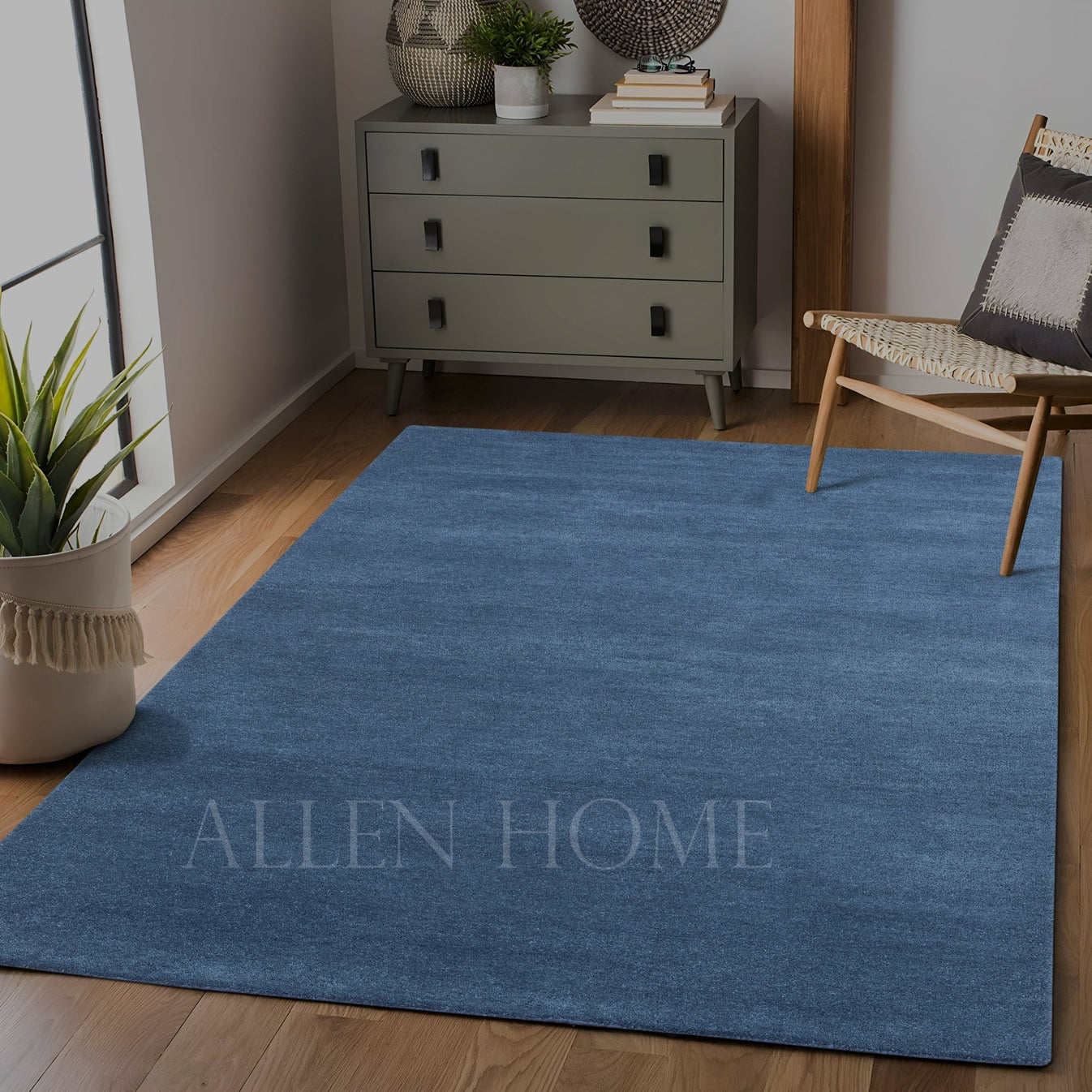 Baxter Wool Area Rugs | Available In Green, Indigo, Blue & More – Allen ...