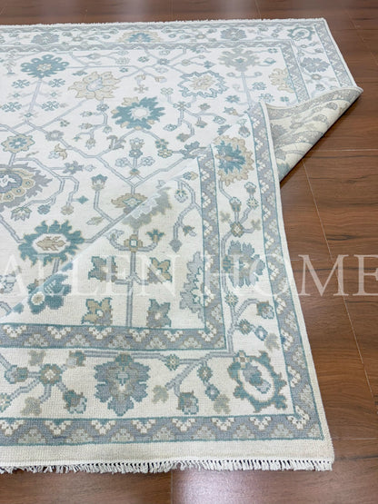 Celestial Bloom Oushak – Hand Knotted Wool Area Rug 8x10