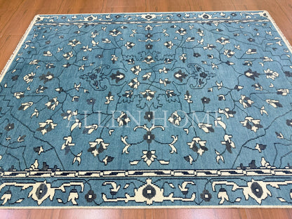 Cerulean Vine Persian – Hand Knotted Wool Area Rug