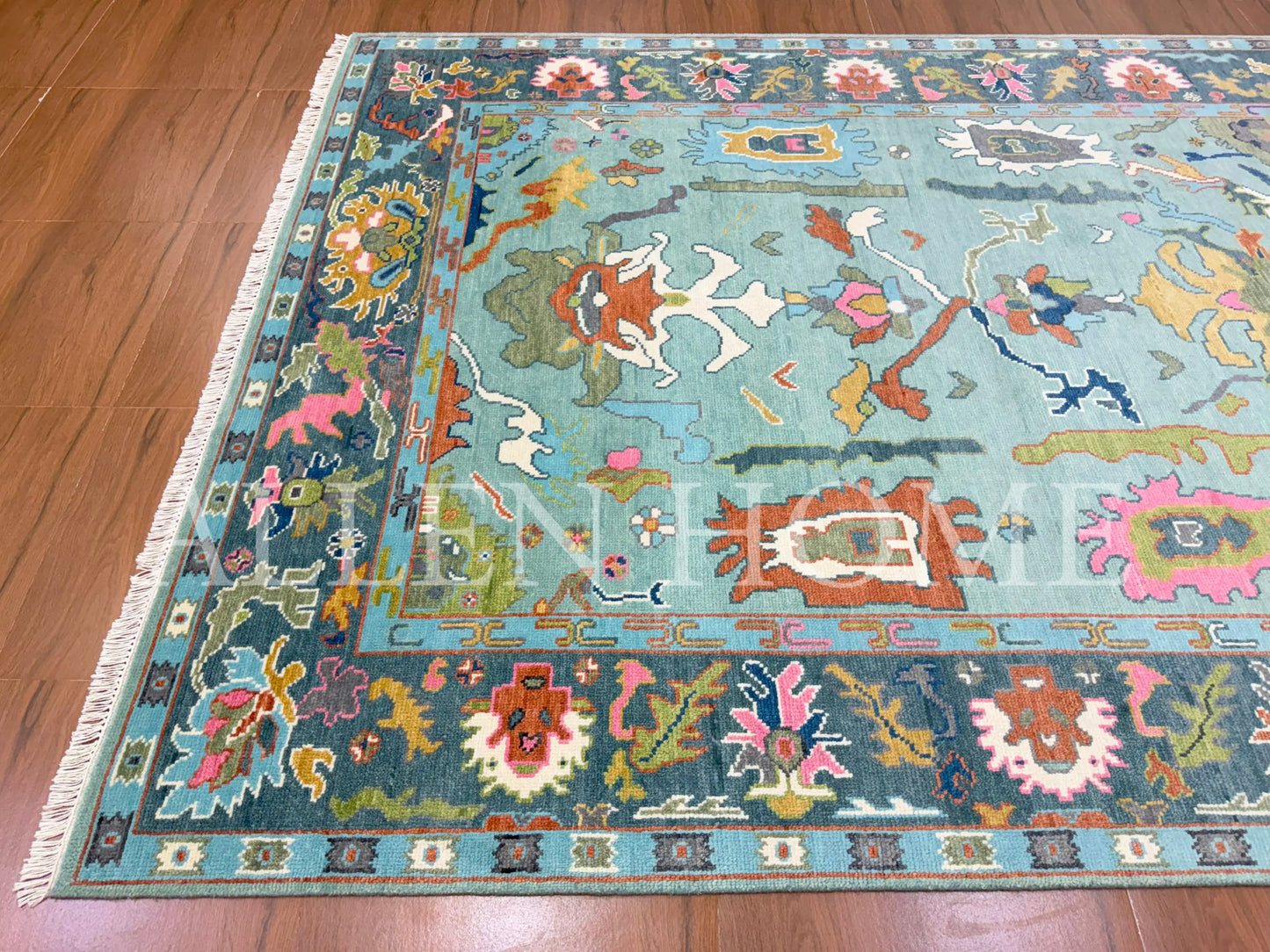 Emerald Garden Oushak – Hand Knotted Wool Area Rug 8x10