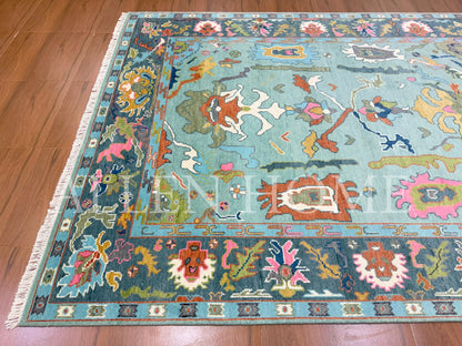 Emerald Garden Oushak – Hand Knotted Wool Area Rug 8x10
