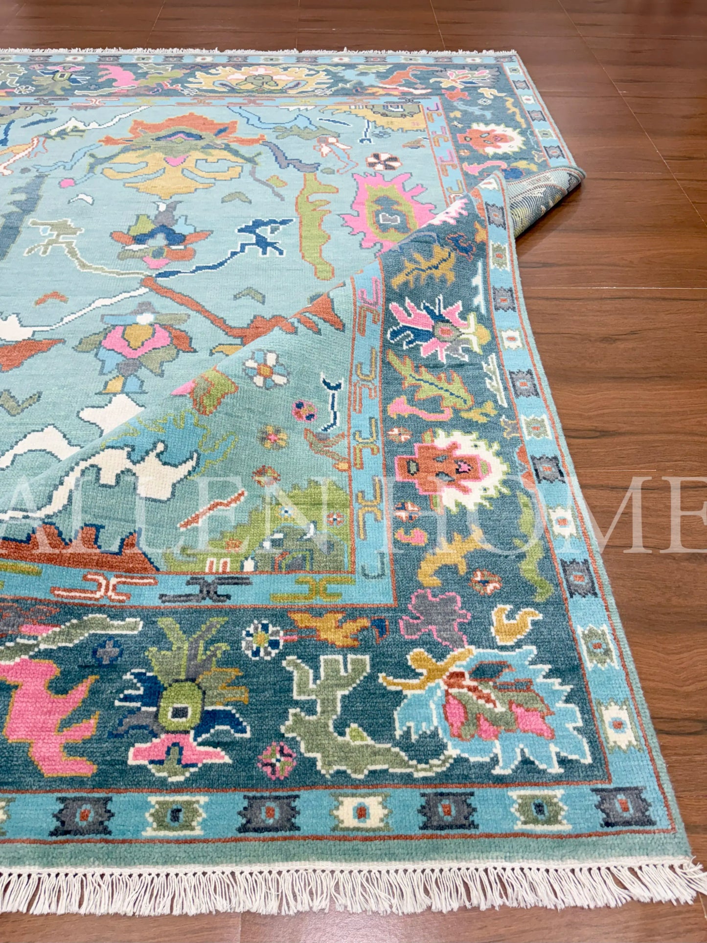 Emerald Garden Oushak – Hand Knotted Wool Area Rug 8x10