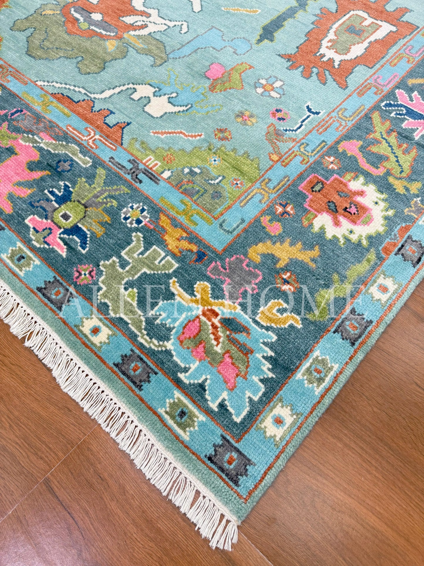 Emerald Garden Oushak – Hand Knotted Wool Area Rug 8x10