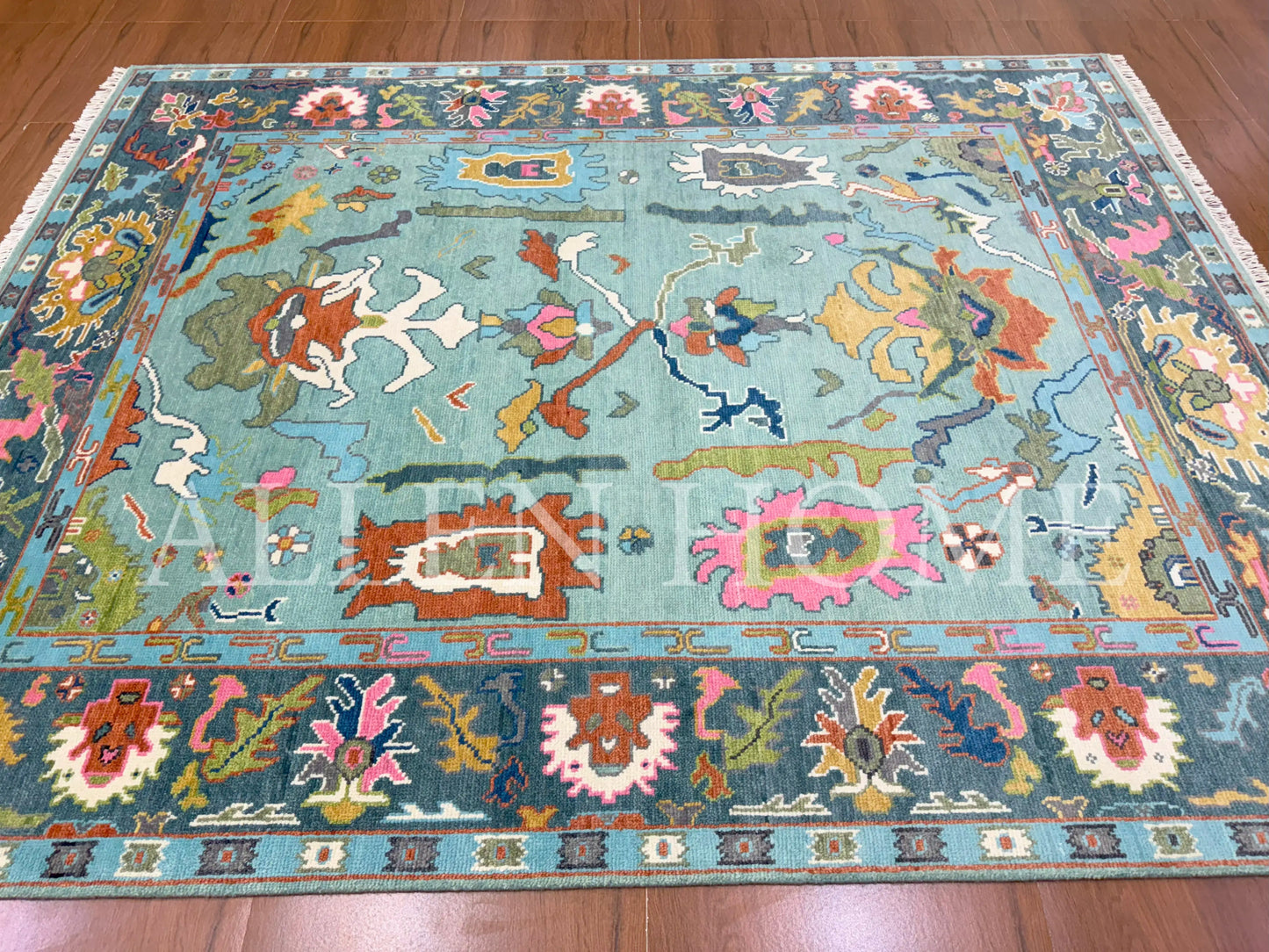 Emerald Garden Oushak – Hand Knotted Wool Area Rug 8x10