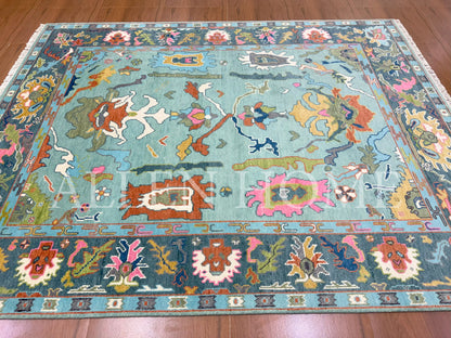 Emerald Garden Oushak – Hand Knotted Wool Area Rug 8x10