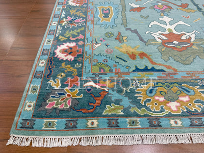 Emerald Garden Oushak – Hand Knotted Wool Area Rug 8x10
