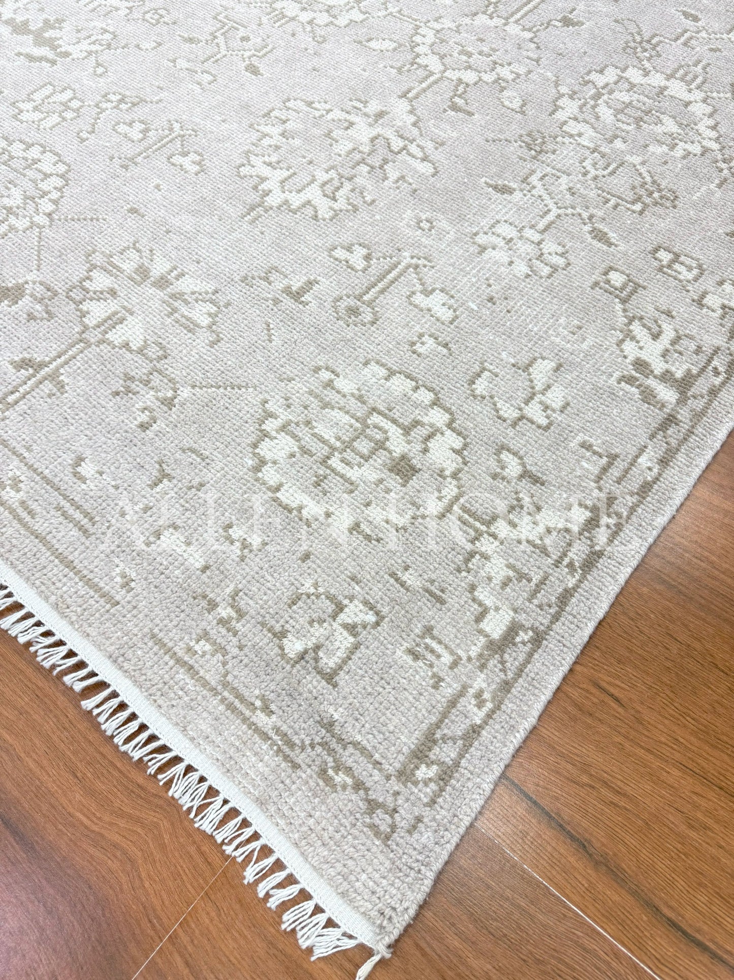 Frost Bloom Oushak – Hand Knotted Wool Area Rug