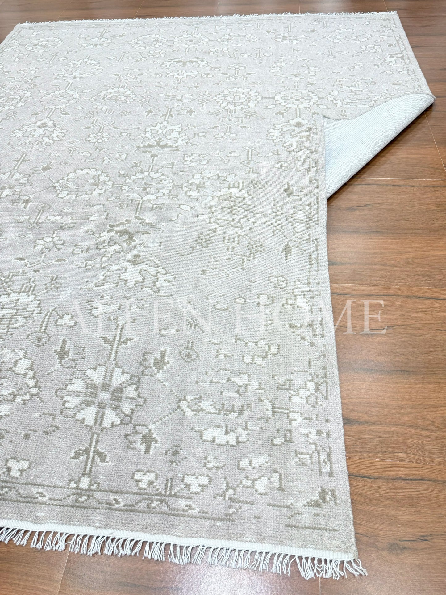 Frost Bloom Oushak – Hand Knotted Wool Area Rug