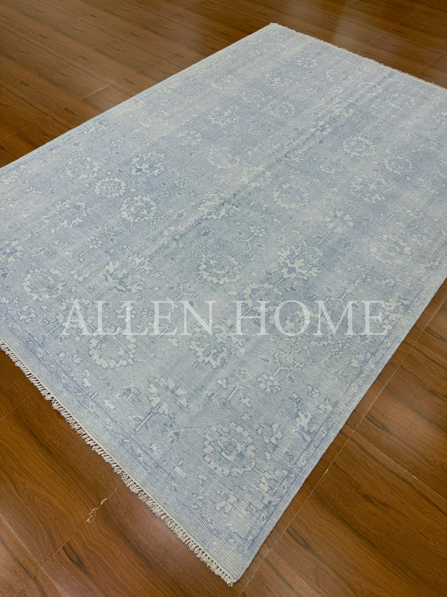 Frost Bloom Oushak – Hand Knotted Wool Area Rug