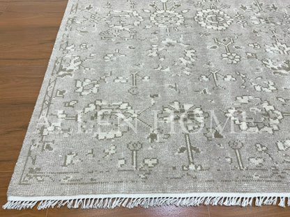 Frost Bloom Oushak – Hand Knotted Wool Area Rug