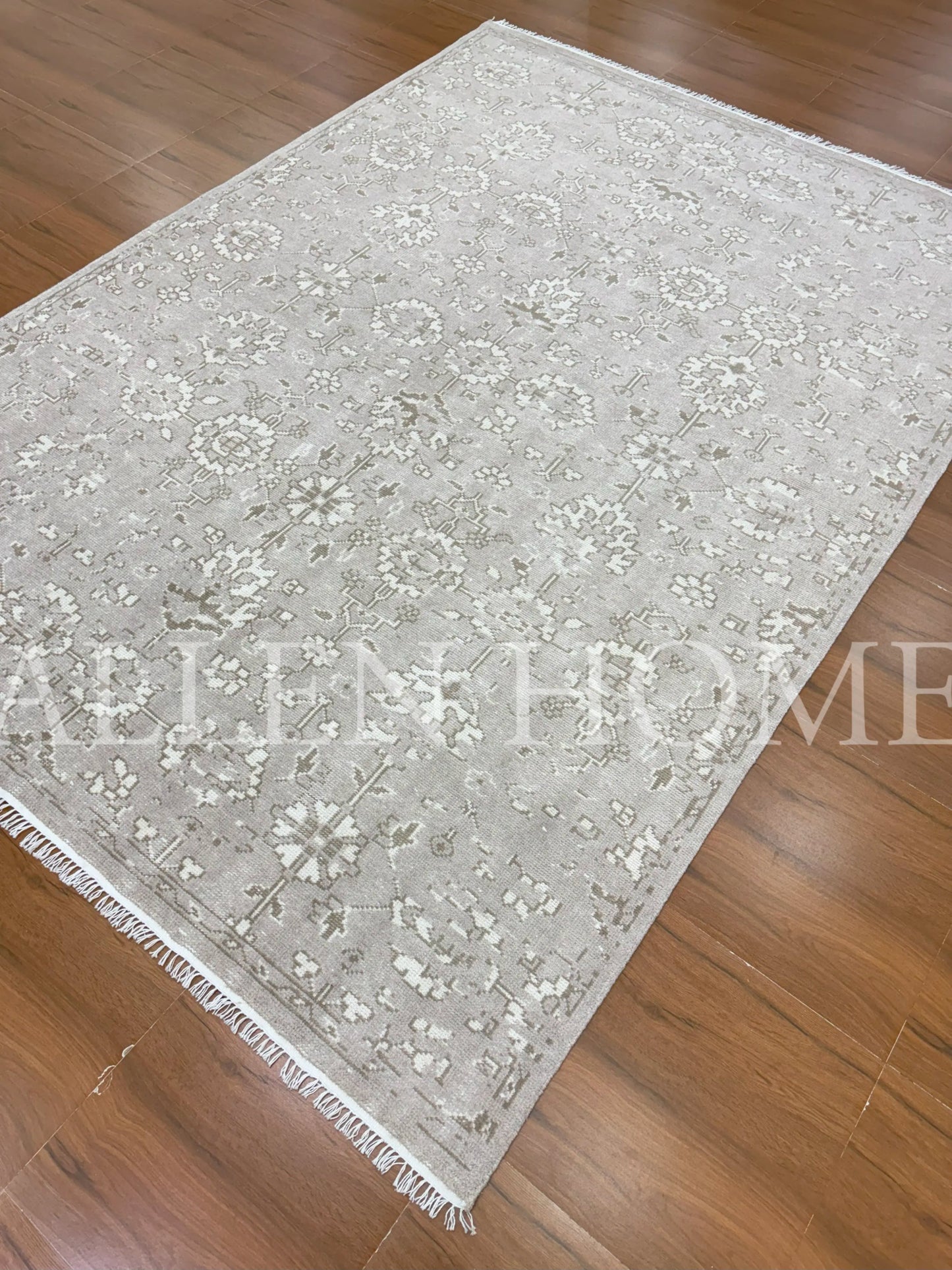 Frost Bloom Oushak – Hand Knotted Wool Area Rug