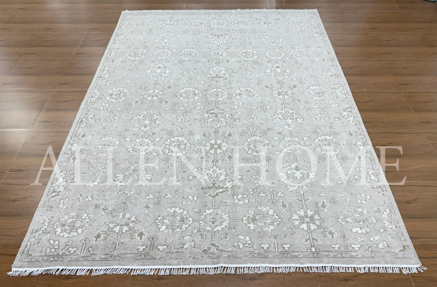 Frost Bloom Oushak – Hand Knotted Wool Area Rug
