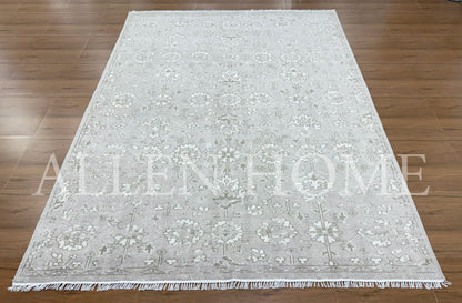 Frost Bloom Oushak – Hand Knotted Wool Area Rug