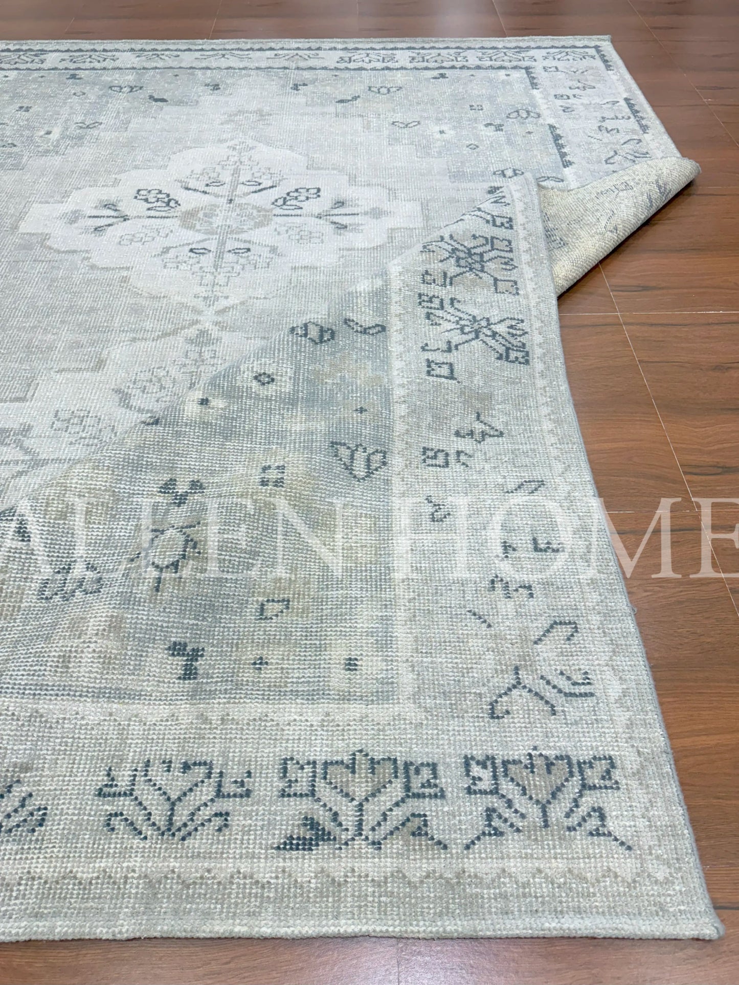 Aurelia Gray Oushak – Hand Knotted Wool Area Rug