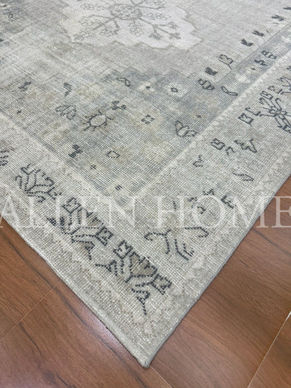 Aurelia Gray Oushak – Hand Knotted Wool Area Rug
