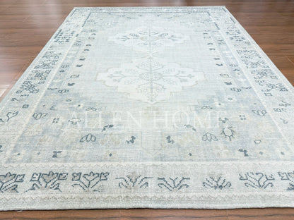 Aurelia Gray Oushak – Hand Knotted Wool Area Rug