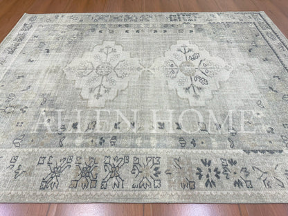 Aurelia Gray Oushak – Hand Knotted Wool Area Rug