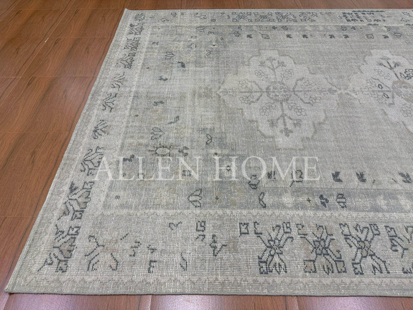 Aurelia Gray Oushak – Hand Knotted Wool Area Rug