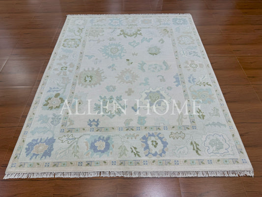 Frosted Meadow Oushak – Hand Knotted Wool Area Rug 8x10