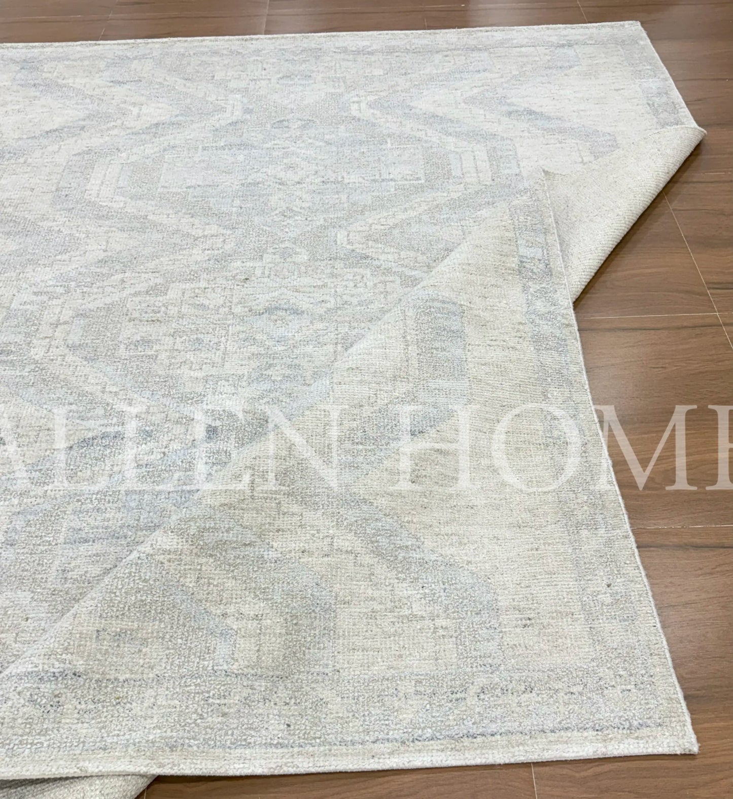 Frostline Maze Oushak – Hand Knotted Wool Area Rug 8x10