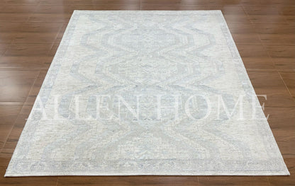 Frostline Maze Oushak – Hand Knotted Wool Area Rug 8x10