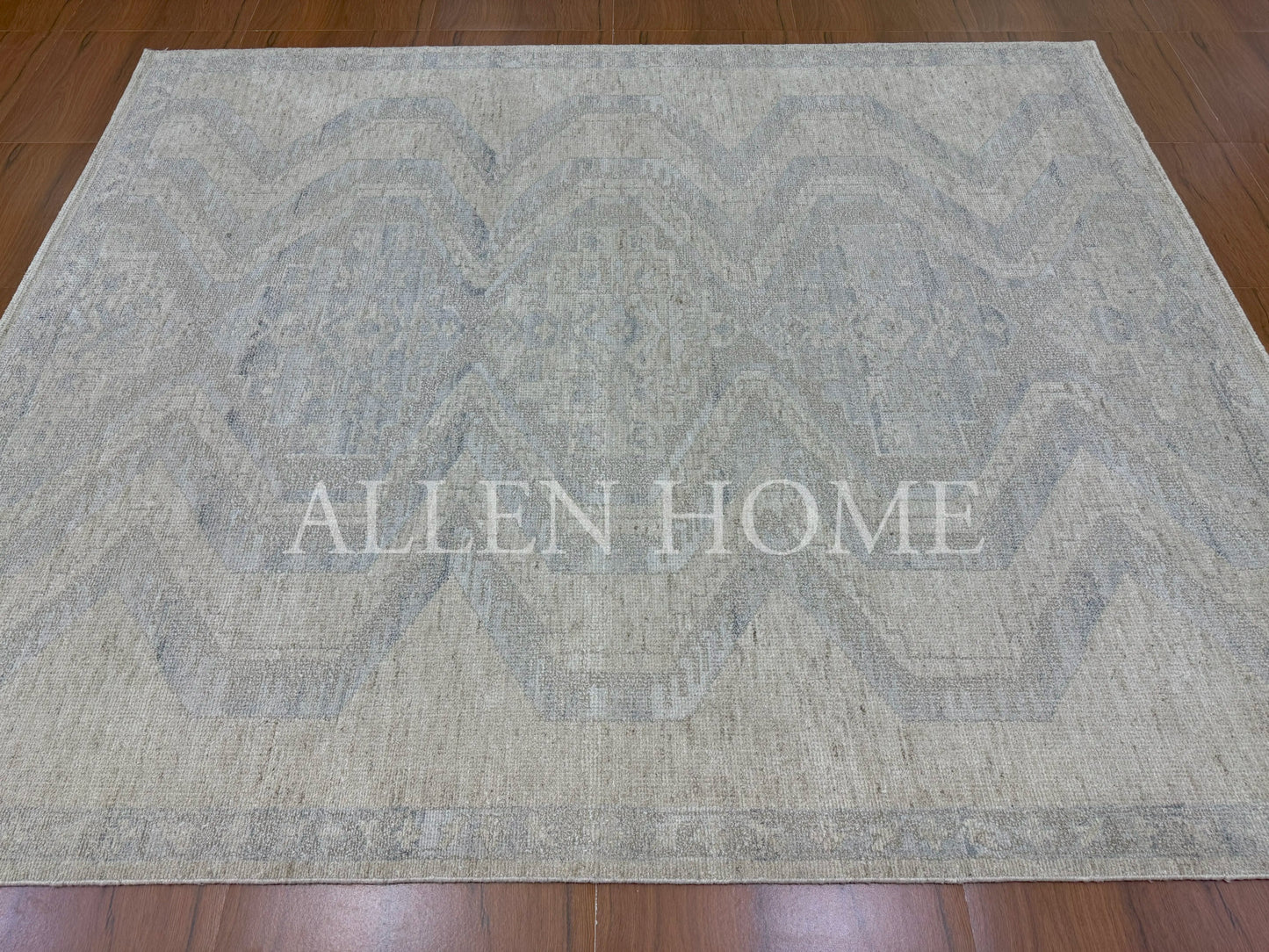 Frostline Maze Oushak – Hand Knotted Wool Area Rug 8x10