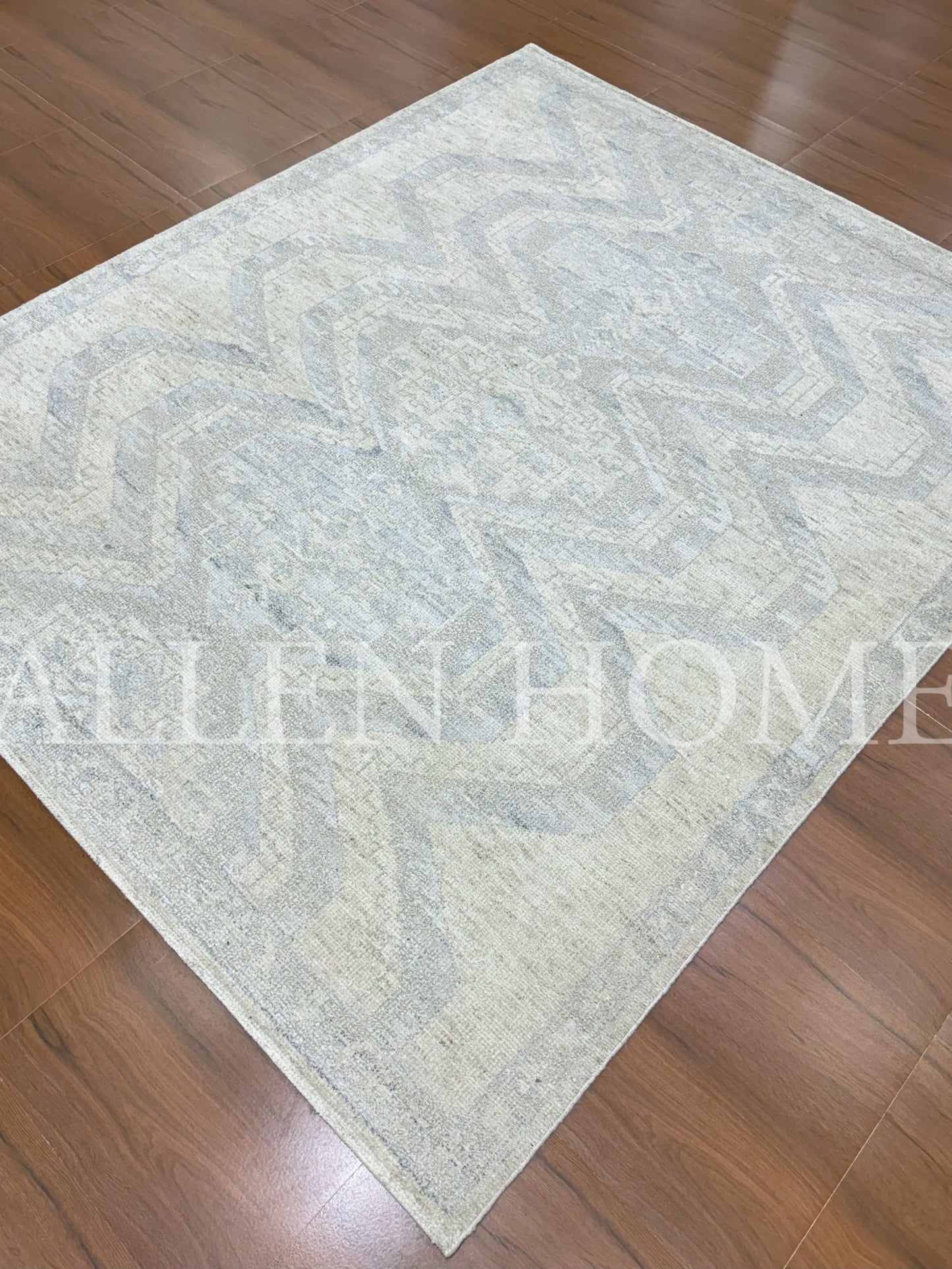 Frostline Maze Oushak – Hand Knotted Wool Area Rug 8x10