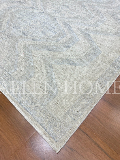 Frostline Maze Oushak – Hand Knotted Wool Area Rug 8x10