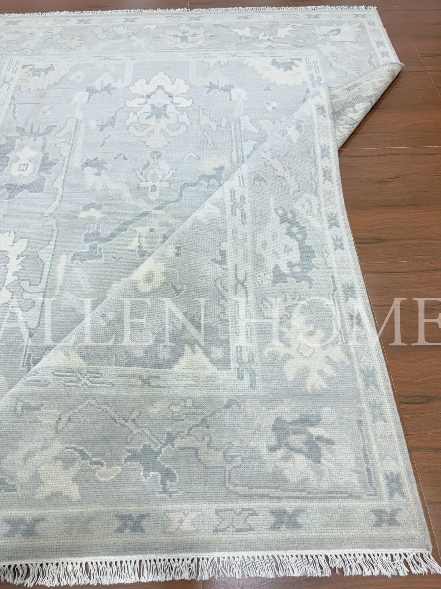 Glacier Mist Oushak – Hand Knotted Wool Area Rug 8x10