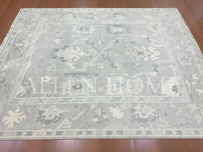 Glacier Mist Oushak – Hand Knotted Wool Area Rug 8x10
