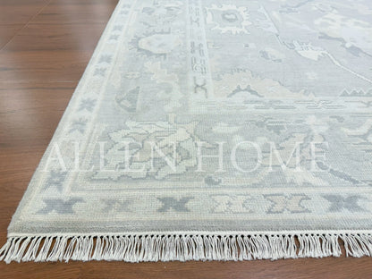 Glacier Mist Oushak – Hand Knotted Wool Area Rug 8x10