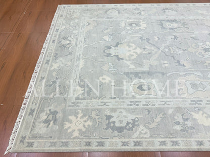 Glacier Mist Oushak – Hand Knotted Wool Area Rug 8x10
