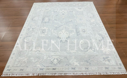 Glacier Mist Oushak – Hand Knotted Wool Area Rug 8x10