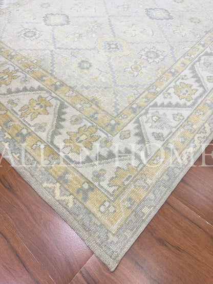 Golden Mist Oushak – Hand Knotted Wool Area Rug 9x12