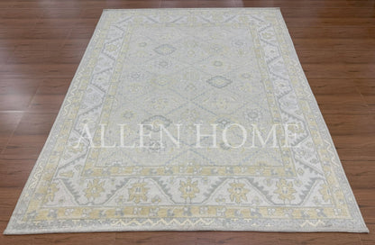 Golden Mist Oushak – Hand Knotted Wool Area Rug 9x12