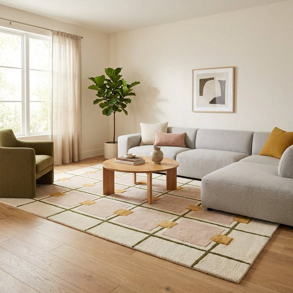 Greer Hand-Tufted Wool Modern Area Rug | Allen Home