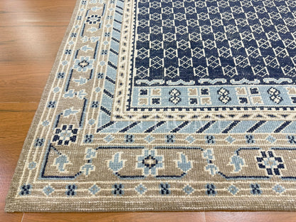 Indigo Trellis Persian – Hand Knotted Wool Area Rug 9x12