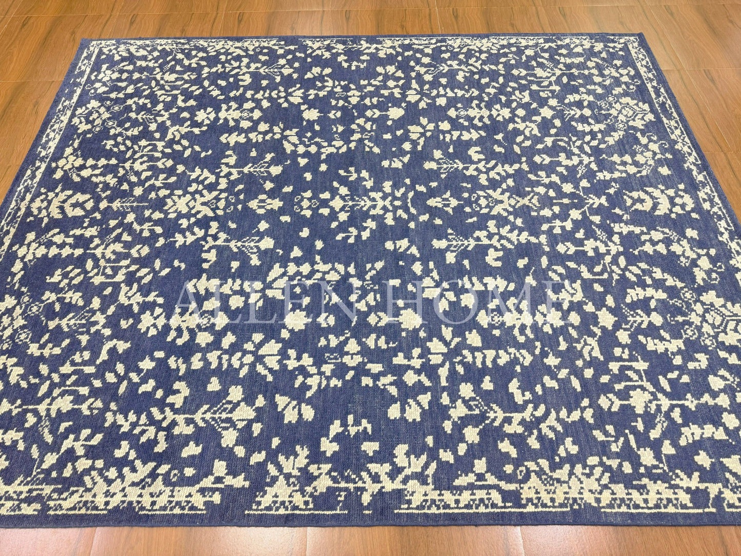 Indigo Vine Rug – Hand Knotted Wool Area Rug 8x10