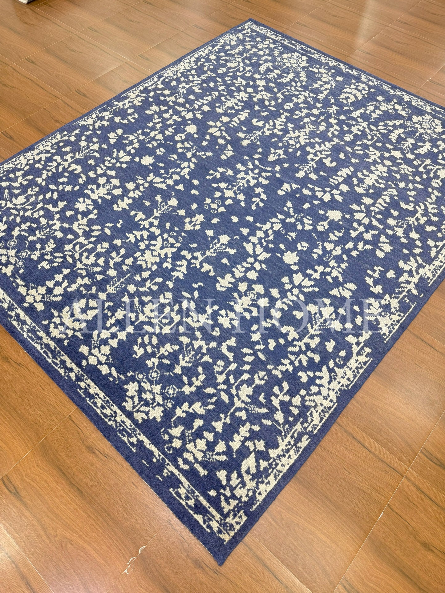 Indigo Vine Rug – Hand Knotted Wool Area Rug 8x10