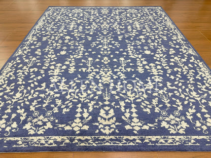 Indigo Vine Rug – Hand Knotted Wool Area Rug 8x10