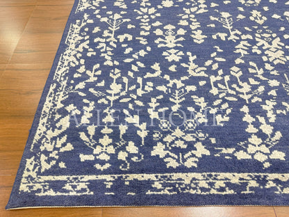 Indigo Vine Rug – Hand Knotted Wool Area Rug 8x10