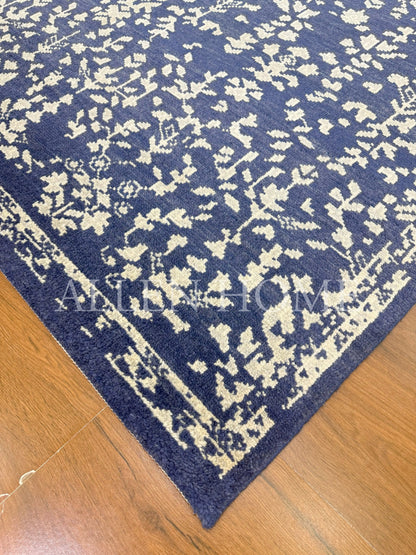 Indigo Vine Rug – Hand Knotted Wool Area Rug 8x10