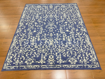 Indigo Vine Rug – Hand Knotted Wool Area Rug 8x10