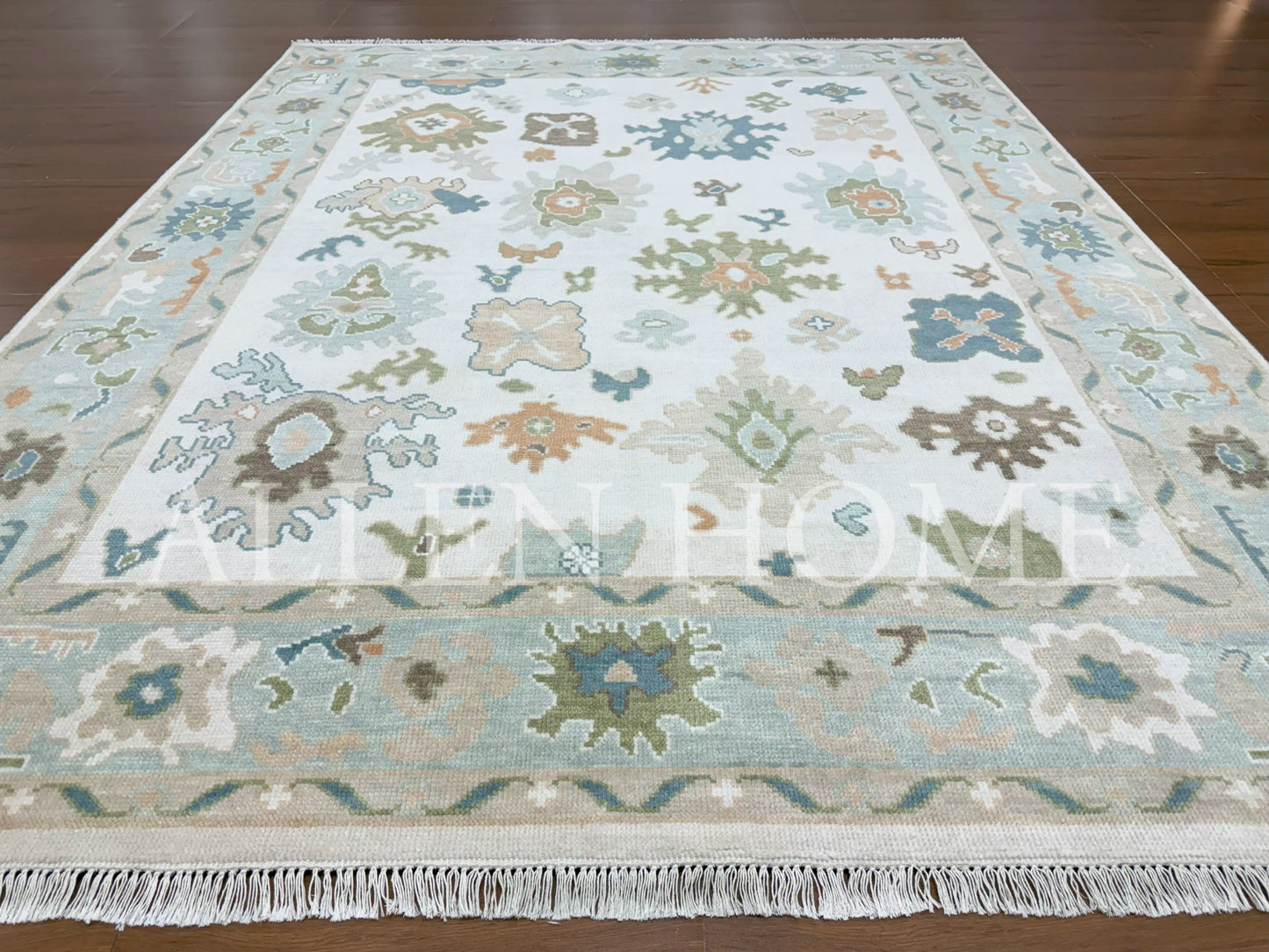 Ivory Meadow Oushak – Hand Knotted Wool Area Rug 8x10