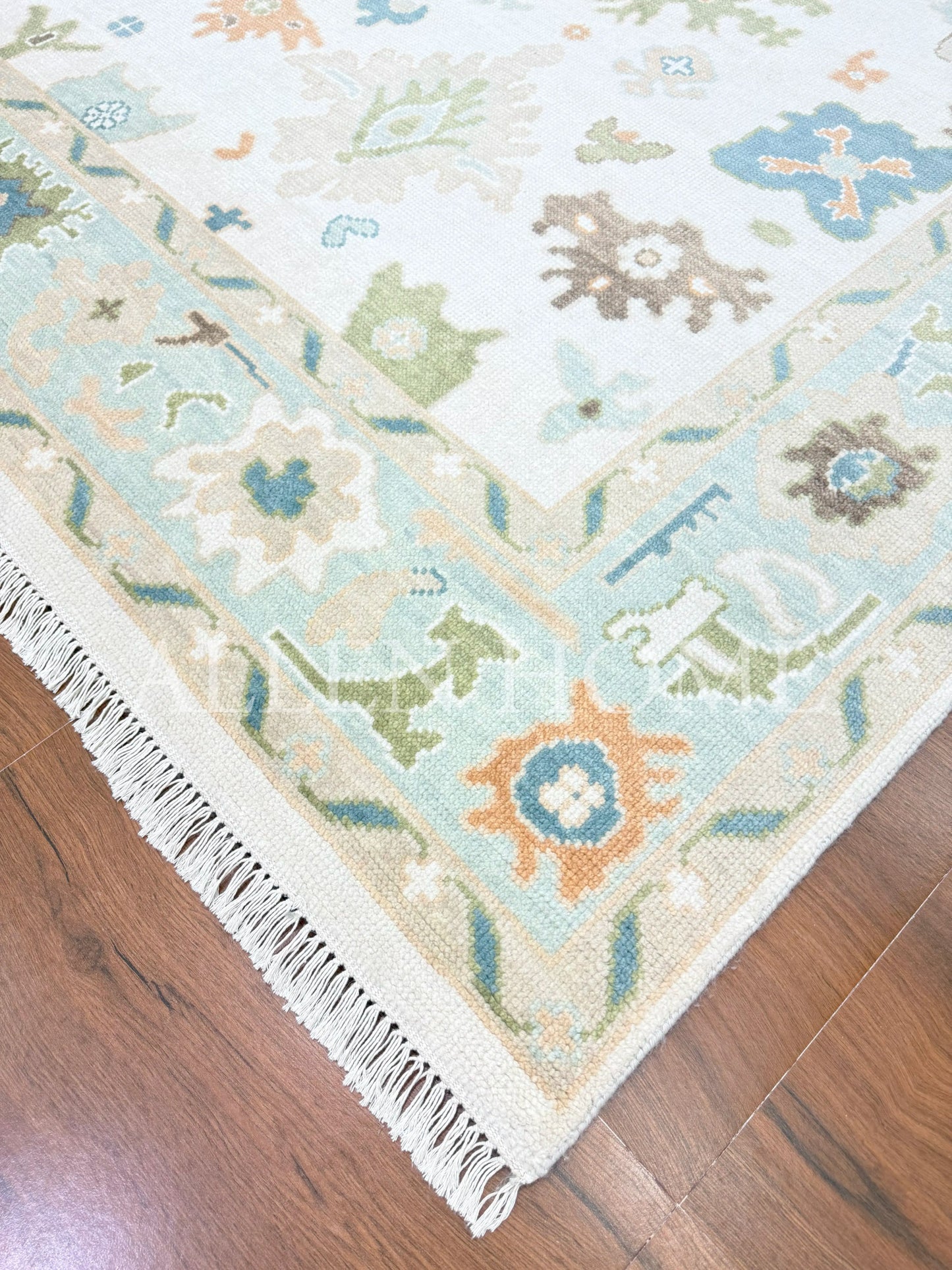 Ivory Meadow Oushak – Hand Knotted Wool Area Rug 8x10